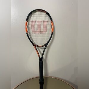 Wilson Burn 100 Tennis‎ Racquet Black & Orange